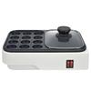 Ohm Ohm Denki 2WAY Takoyaki Plate Glass Length (OHM) (with lid/1000W/cord 1.4m/white) COK-YH100F-W