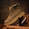 Модный Роскошный Бренд Мужские Ботильоны из Натуральной Кожи Классические Уличные Мотоциклетные Ботинки Мужские Высокие Повседневные Туфли Новые Трендовые Байкерские Боты