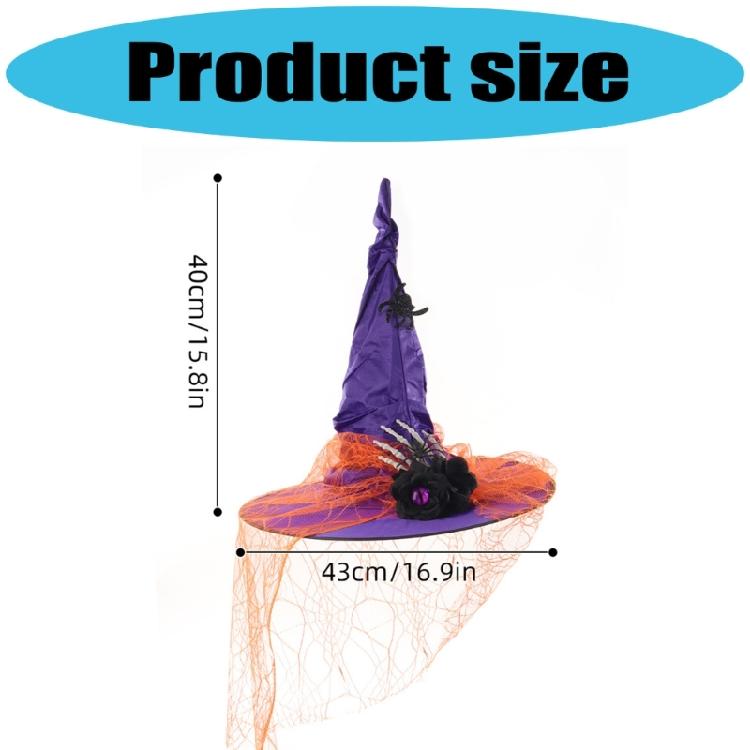 Delicate Styles Witch Headpiece With Breathable Fabric Halloween Role Play Hats For Costumes And Roleplaying