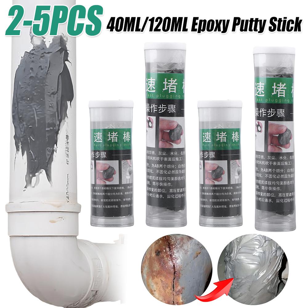 2-5PCS Epoxy Putty Stick Waterproof Permanent Adhesive Fast Repair Epoxy Glue Bonding Repair Putty Stick for Metal Glass Cracks