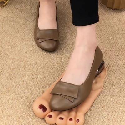 Женские туфли-лодочки Мокасины Роскошная кожа Повседневные Черные Низкий каблук Элегантный Заостренный носок Женская обувь Офис Высокое качество Корейский стиль