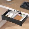 Hidden Under-Desk Adhesive Drawer for Workspace Organization
