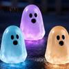 Decorative Miniature Landscapes Glow in The Dark Ghost Figurines, Cute Resin Bead Set for Halloween Figurines Scenes Decoration, Mini Colorful