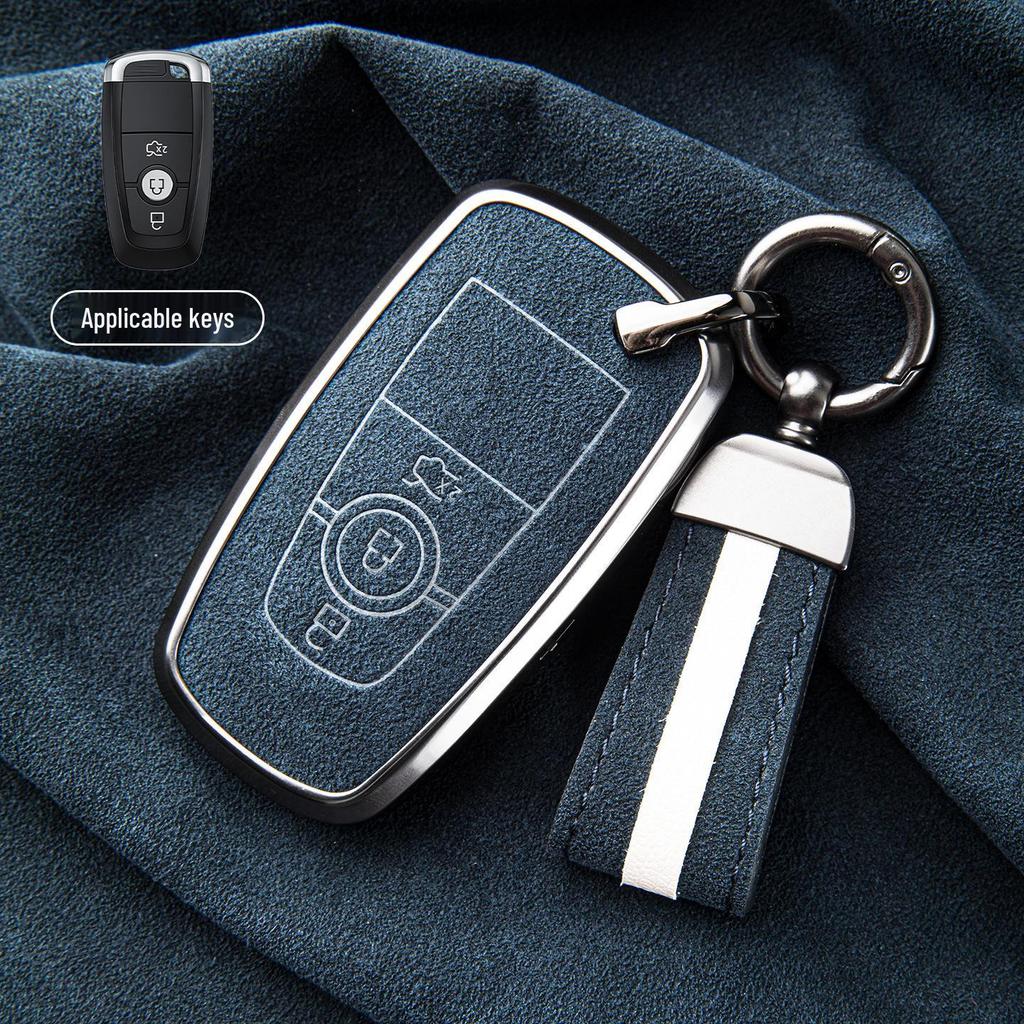 Premium Sheepskin Key Cover for Ford Explorer ST, Edge L, Mondeo EVOS