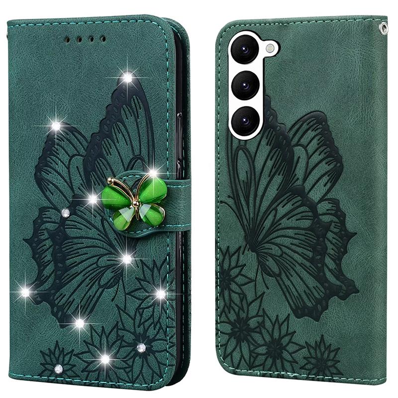 Блестящий Глиттерный Кошелек Кожаный Чехол Для Samsung Galaxy S26 Ultra S25 S24 FE S23 S22 Plus A15 A16 A26 A36 A56 A34 A54 A55 A37 A57