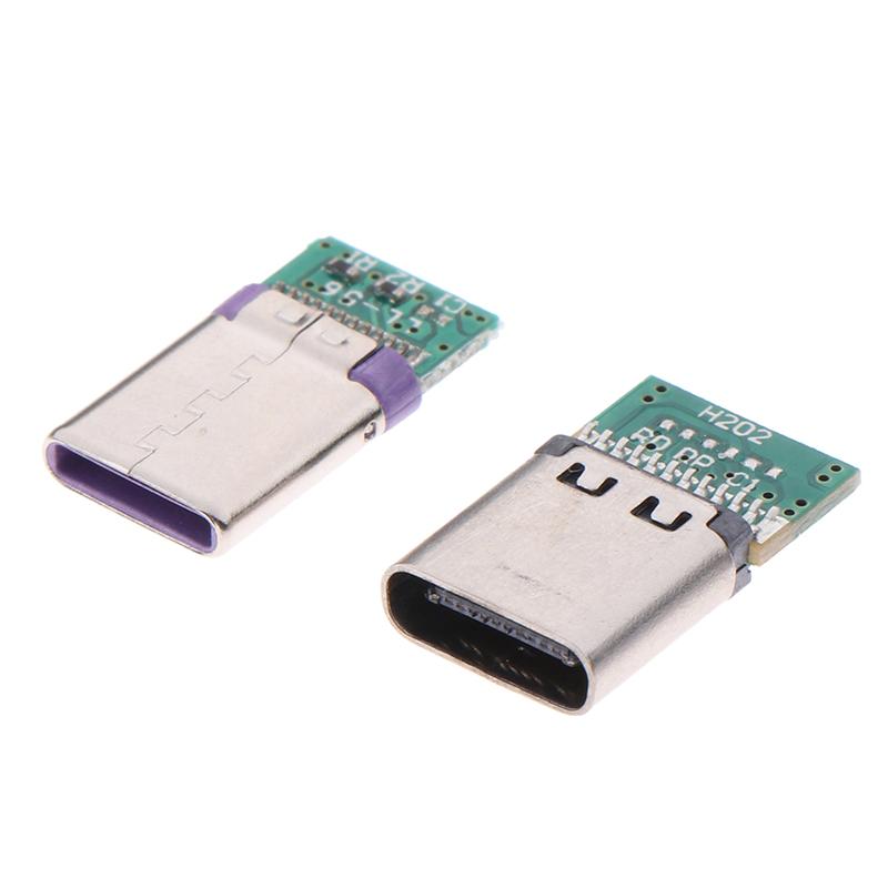 5 шт. разъем USB 3.1 типа C припой провода и кабель поддержка печатной платы