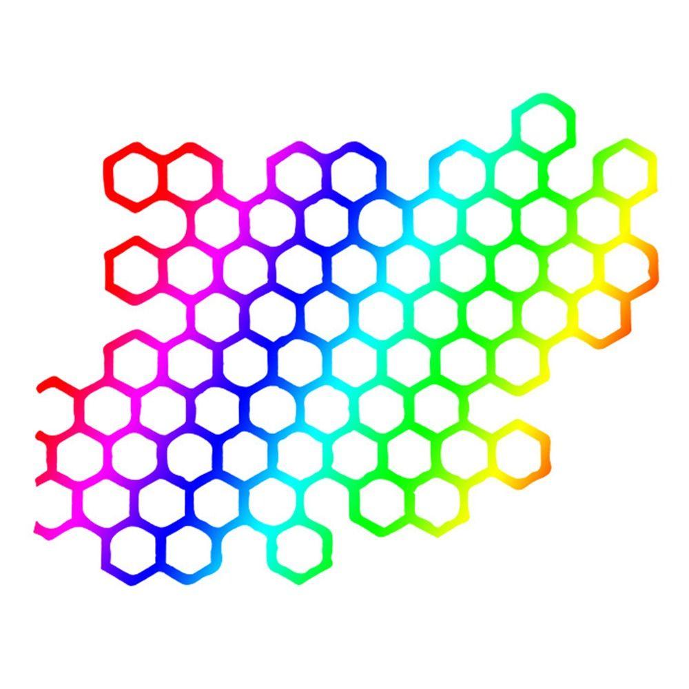 Dust-proof Bumper Helmet Ornament Motorcycle Decorative Sticker Reflection Honeycomb Decals