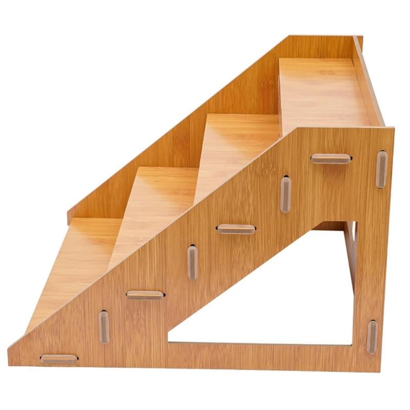 Bamboos 4 Layer Dessert Rack With Spacious Shelves For Home Bakery Party Decoration Cake Presentation Stand