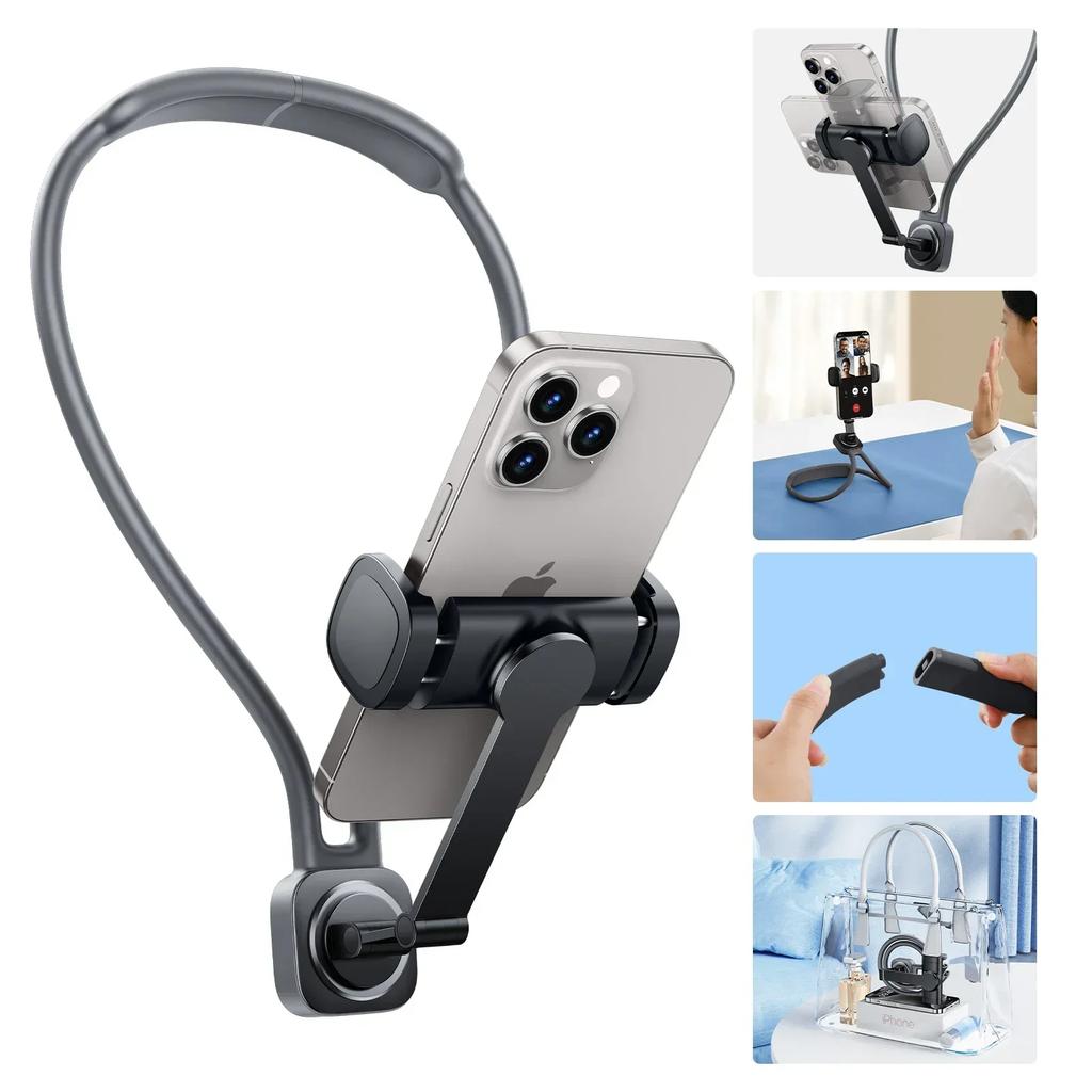 Eary Action Camera Necklace Chest Strap Neck Phone Holder Mount For POV Shots Vlog Recording Selfie Compatible With GoPro DJI