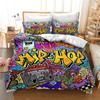 Комплект постельного белья в стиле хип-хоп с принтом в стиле 3D, забавный комплект пододеяльников с граффити, комплект постельного белья, постельное белье Twin Queen King Size