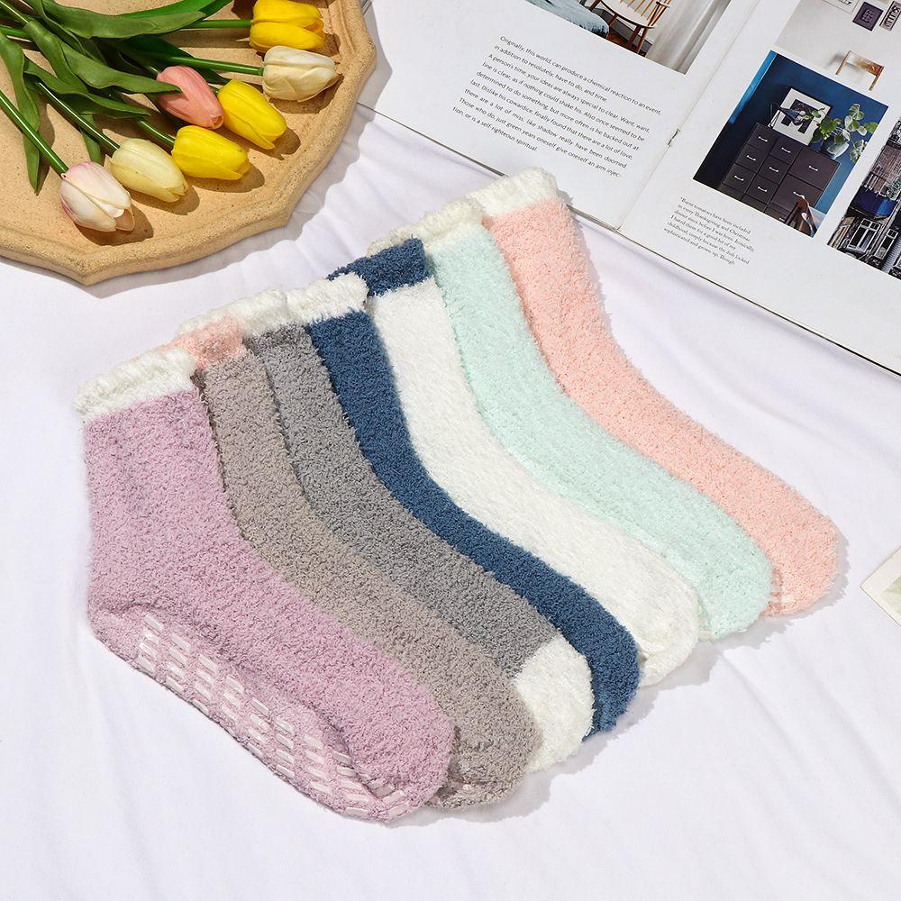 Thicken Winter Keep Warm Cold Protection Plush Socks Mid Socks Socks Coral Fleece