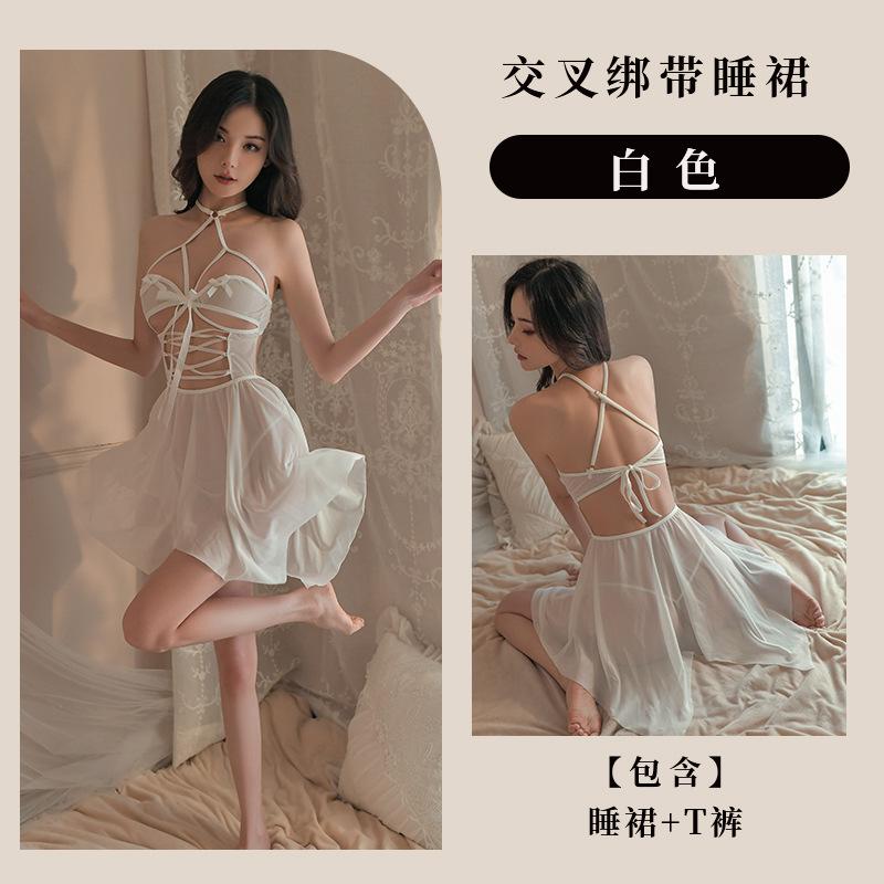 Sex underwear sexy female temptation perspective nightdress pure desire neck skirt passion