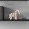 Horse Figurine FolkHandcrafted Statue AntiqueStyle Ornament for Living Room, Shelf, Desk