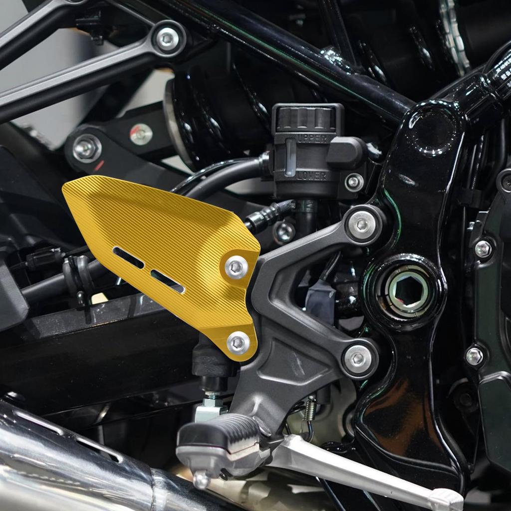 BYEMTTY Алюминиевые накладки на пятку, 1 пара, подходят для Kawasaki Z900RS Z900RS CAFE 2018 2019 2020 2021 2022 2023 2024 2025 (Золото)