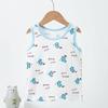 Kids' Cotton Lycra Cartoon Sleeveless Vest for Boys & Girls - Lightweight Summer Shirt