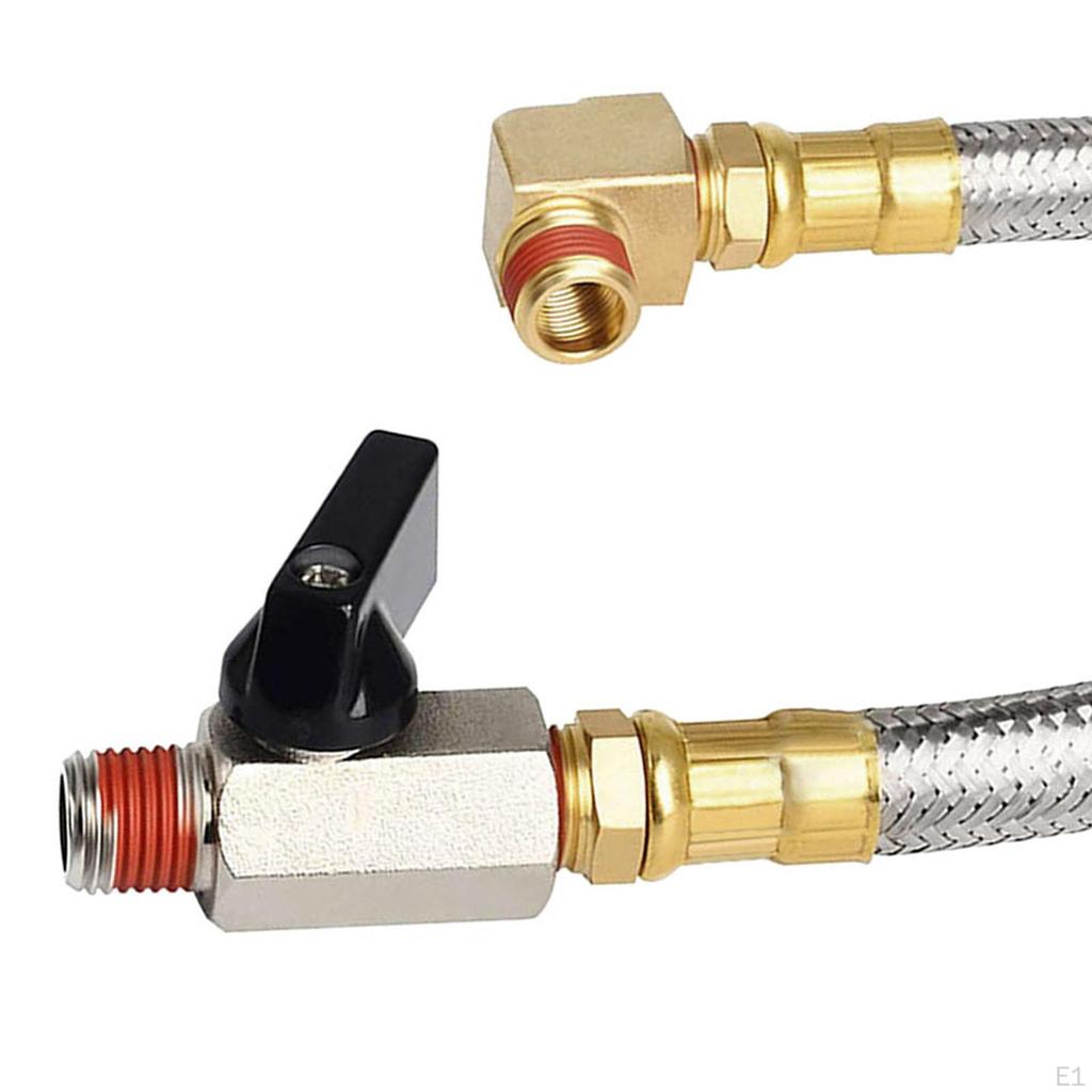 Extended Tank Drain Assembly Kit 1/4NPT External Thread Professional Easy Installation Braided Tube