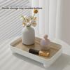 1pc Square Wooden Tray, Cosmetic Skincare Aromatherapy Organizer, Desktop Ornament, Key Desktop Living Room Entryway Organizer, Desktop Tray