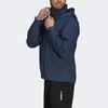 Adidas Terrex Waterproof Zipper Hooded Long Sleeve Jacket Men Jacket Blue GI7294