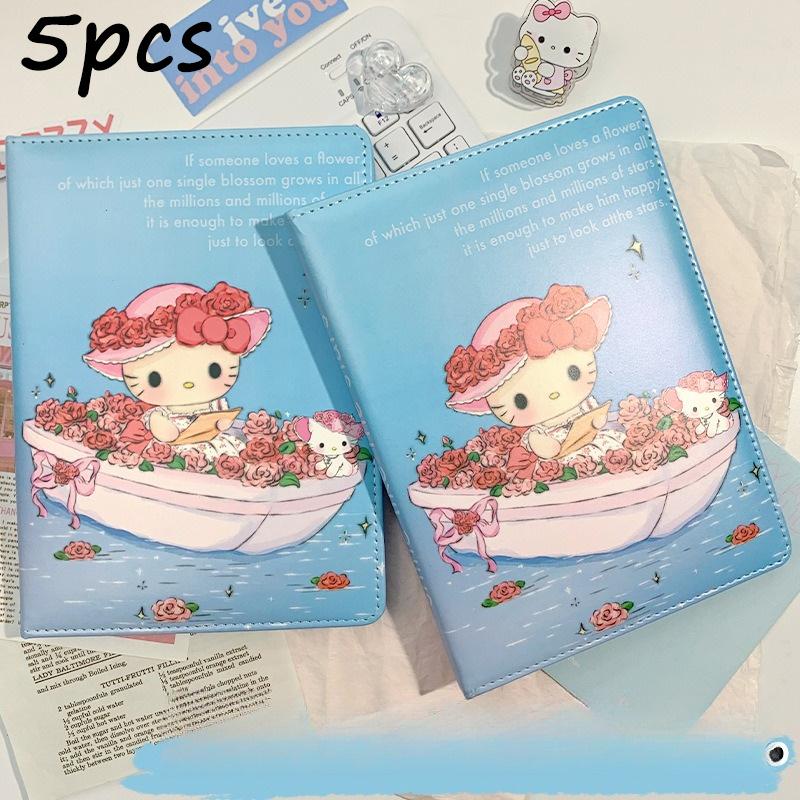 5 шт. Кавайный Sanrio Hello Kitty A5 Цветная Страница Кожаный Блокнот Милая Девочка DIY Ручной Блокнот Дневник Портативный Бумажные Принадлежности для Документов Подарок