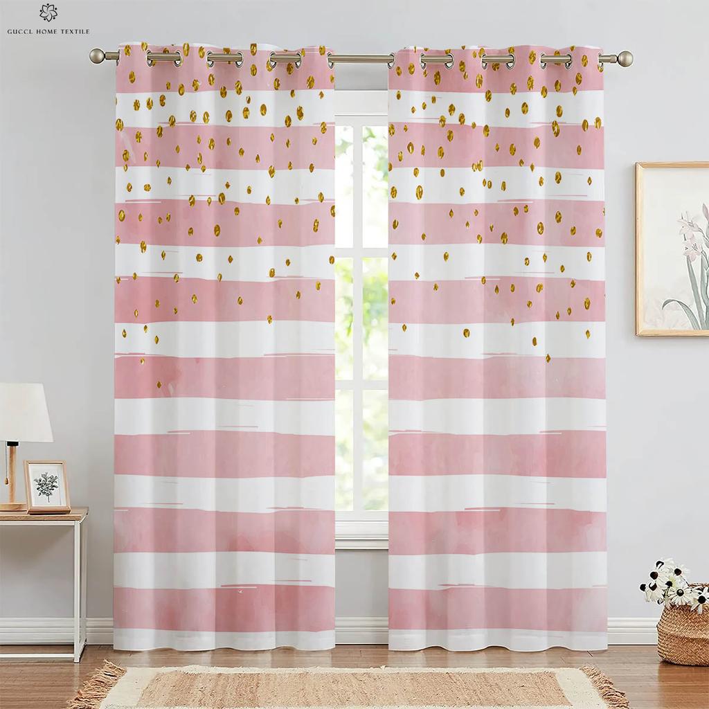 Красочные шторы с радужным мультяшным принтом для детей, украшение окна детской комнаты, легко стирать и ухаживать, 2 шт.