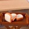 5Pcs/Set Miniature 1/6 1/12 Dollhouse Simulation Toast Bread Dollhouse Miniature Food Breakfast Snack Dessert Kitchen Toy