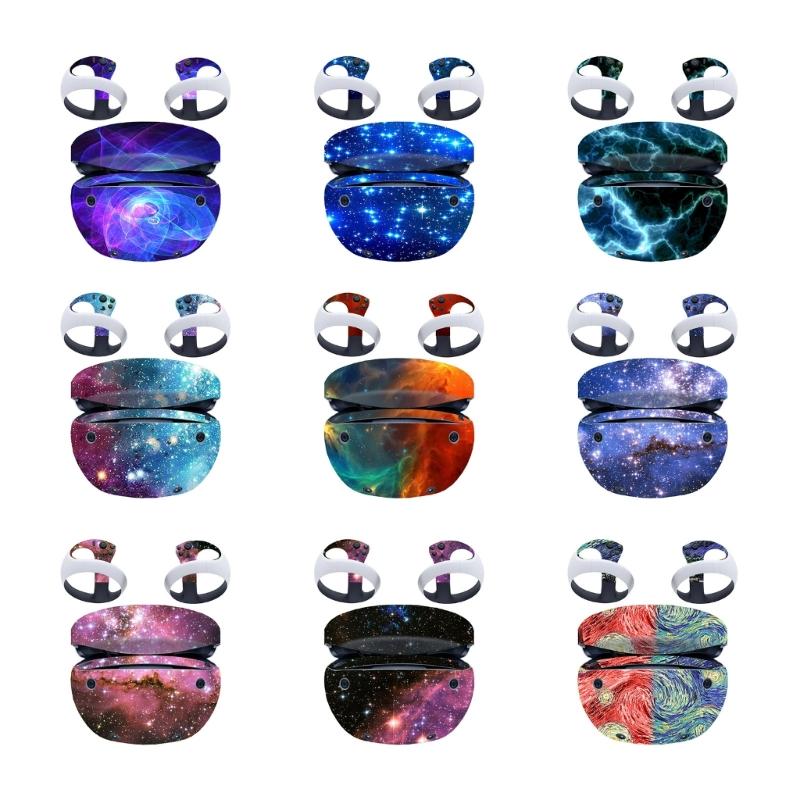 Наклейка на кожу для гарнитуры PS-5 VR2, контроллера, ПВХ-декаль, разноцветная обертка, защитная пленка, аксессуары Quest2, декали