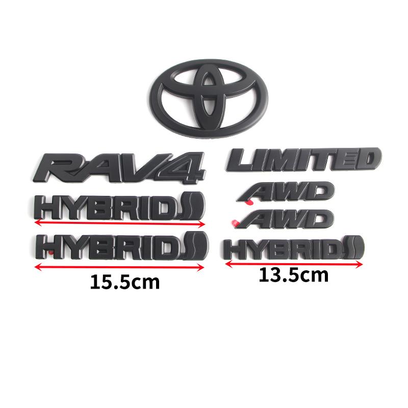 Xzlhg9 Накладки НОВЫЕ 2019-2024 Подходят для Toyota Rav4 XLE XSE AWD Гибрид Матовые Черные Эмблемы Комплекты