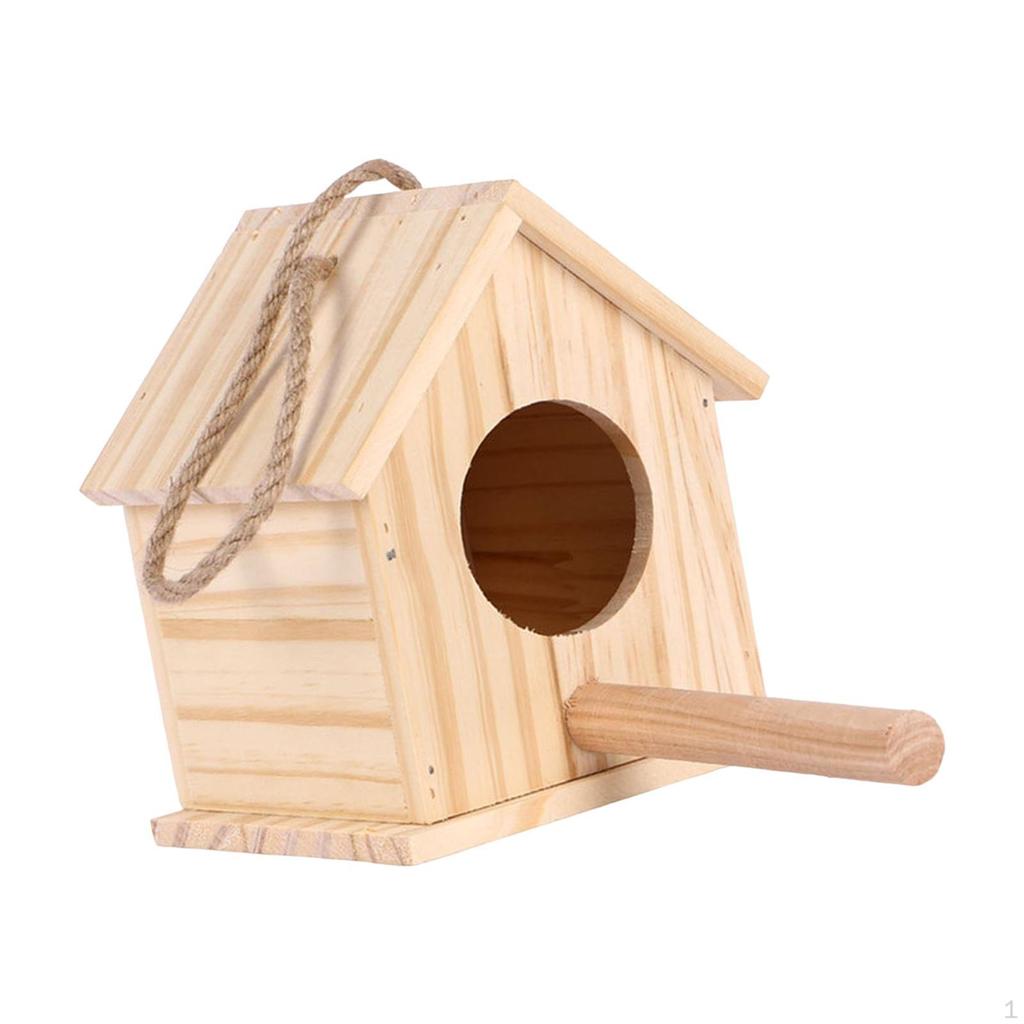 Декоративный деревянный скворечник-гнездо с шестом, ящик для разведения, подвесной для сада, для зяблика