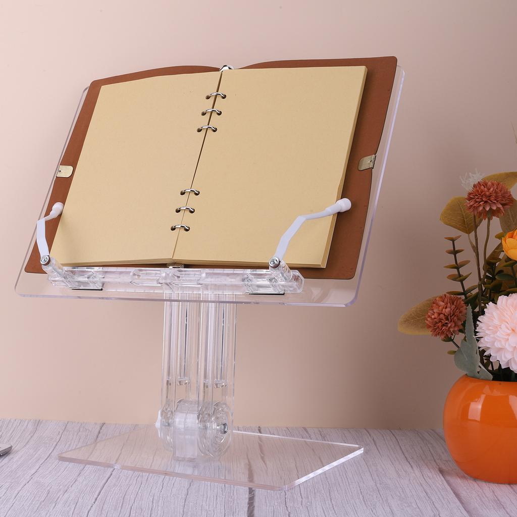 Акриловый настольный держатель 180° вращение Подъемный Регулируемый Поворотный Стенд для планшета Прозрачный для iPad Книги по кулинарии Учебника Журнала