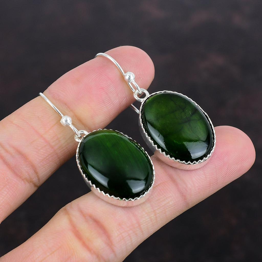 Серьги из зеленого огненного лабрадорита, настоящие драгоценные камни, серьги из стерлингового серебра 925 пробы, серьги ручной работы, подарки для нее, настоящие ювелирные изделия из лабрадорита