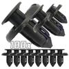 Fender Liner Rivet Retainer Clip Buckle Fastener Push Type PP Plastic Trim Panel Clip for Body Fix 100PCS 8mm Black Auto Bumper