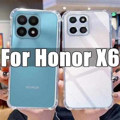 Прозрачный чехол для телефона Huawei Honor X6, прозрачный чехол из ТПУ Honor X 6 Honorx6 6,5 дюйма, противоударный чехол VNE-LX1 с защитой от царапин