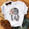 Fashion Dream Catcher T Shirt Women Unisex Harajuku Graphic Print T Shirt Fashion Crew Neck Short Sleeve Plus Size T Shirt Unisex