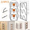 2/4 шт. Настенная вешалка для крышек кастрюль 3-слойная, экономящая место, сверхпрочная полка для крышек кастрюль, не ржавеющая, многоцелевая кухонная стойка-органайзер