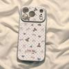 Чехол для мобильного телефона Apple 17 iPhone15promax с принтом в горошек и абрикосовым мишкой, полноразмерный 16, кожаный узор, противоударный.