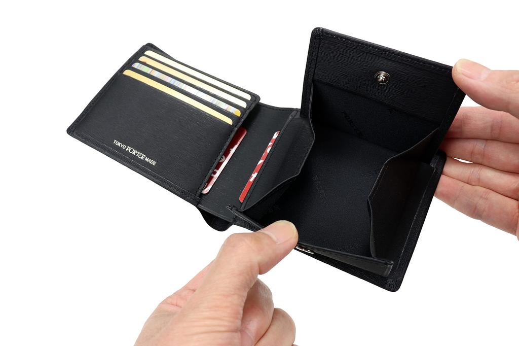 ТЕКУЩИЙ Текущий кошелек Двойной кошелек [Porter] (Натуральная кожа, темно-синяя)