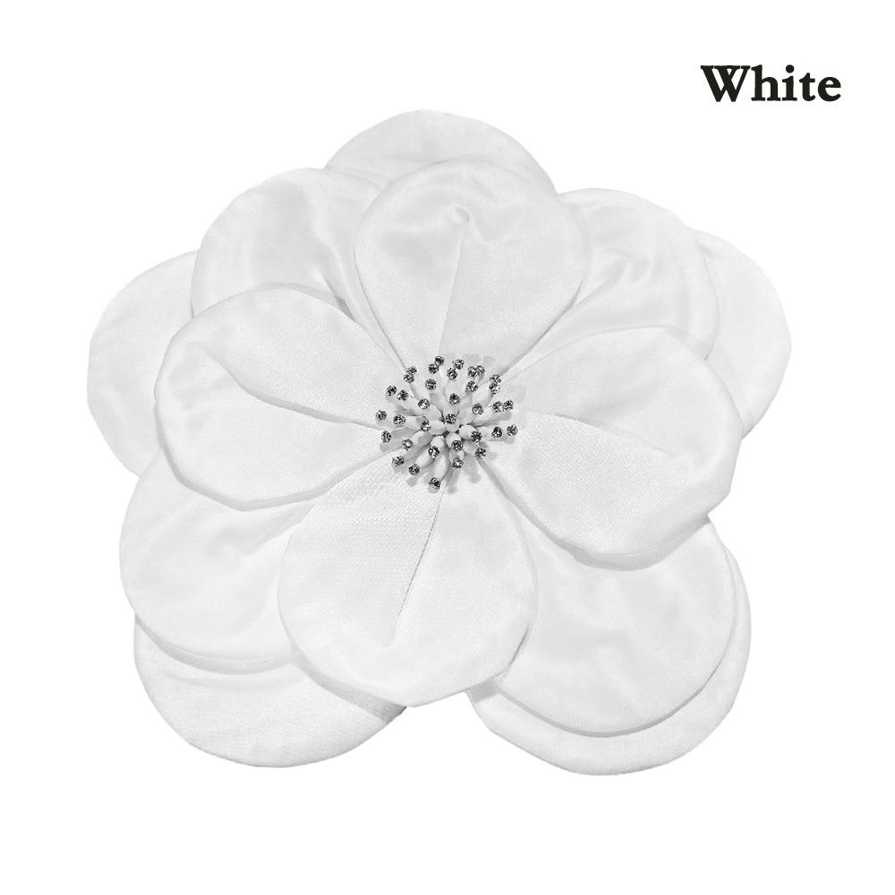 Large 3D Beaded Flowers Stitch Decorative Cloth Fabric Collar Flower  Wedding Party