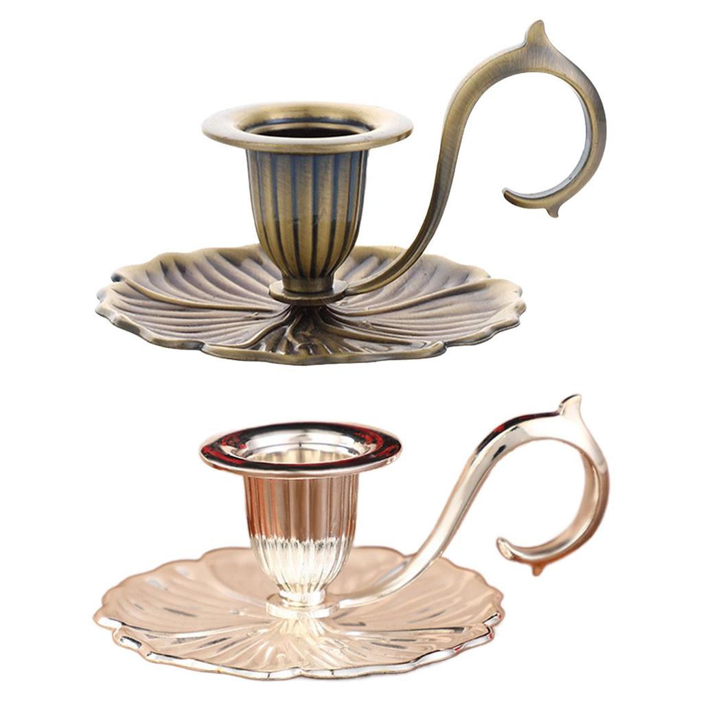 Винтажный подсвечник для конических свечей Ретро ручной подсвечник