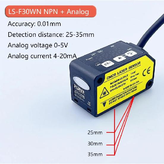 CMOS Laser distance sensor Laser Distance Ranging sensor Switch analog dual-output Laser sensor Laser Displacement sensor