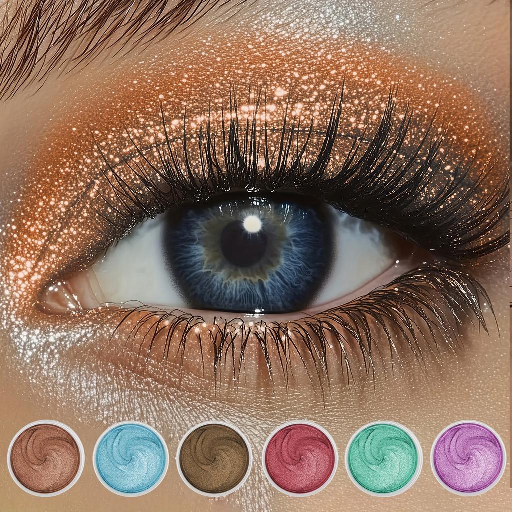 Яркие блестящие кремовые тени для век с кисточкой. Стойкие водостойкие неразмазывающиеся мерцающие тени для век, идеально подходящие для сценических вечеринок