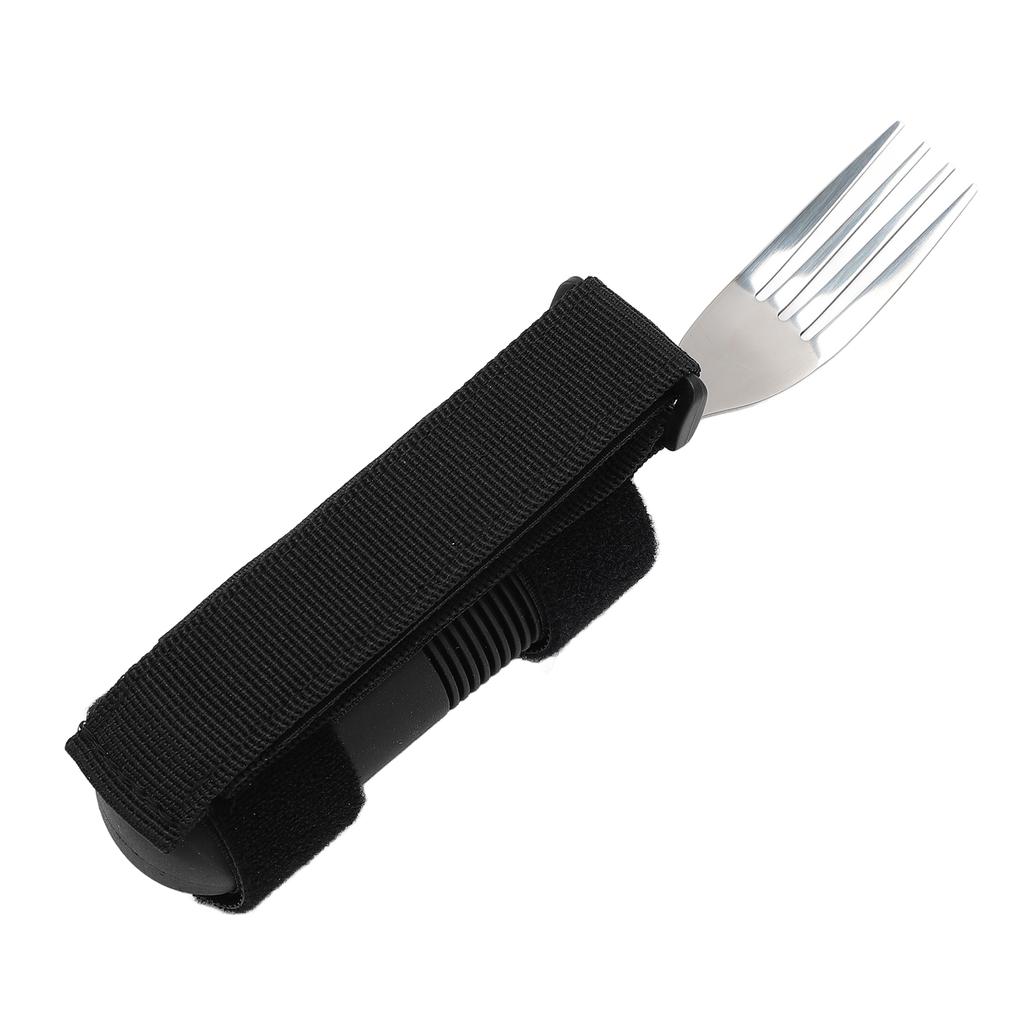 Адаптивный столовый прибор с регулируемой ручкой-ремешком, адаптивная вилка для еды из нержавеющей стали