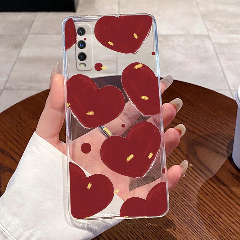Jelly Casing For VIVO Y70S / IQOO U1 Fundas Capa Clear Silicone Soft TPU Back Cover Cute Cat Rabbit Heart Protective Case Coque