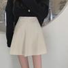 Corduroy Milk Coffee High Waist A-Line Skirt for Women - Autumn/Winter 2023