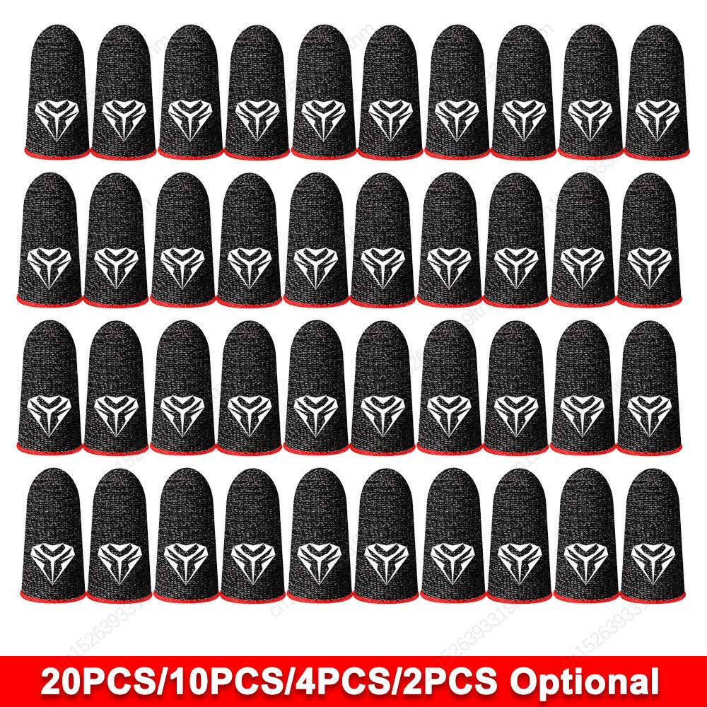 20-2PCS Напальчники для игр, ультратонкие, дышащие, влагостойкие, для сенсорных экранов, для PUBG Mobile