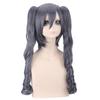 Темный дворецкий Сиэль Фантомхайв Вечеринка Косплей Женский Длинный Серо-голубой Волнистый Парик с Двумя Стильными Хвостиками