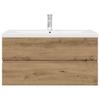 Bathroom Vanity Unit with Built in Basin and Faucet