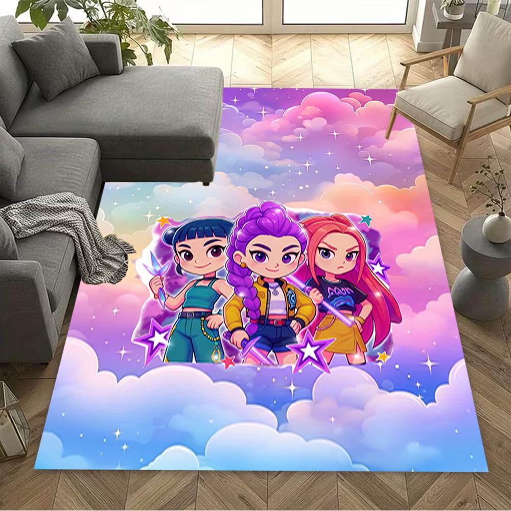 Galactic Warriors Action Floor Mat Perfect for Study room Foyer Hallway Decorate room Antislip Carpet Anime Office Decor