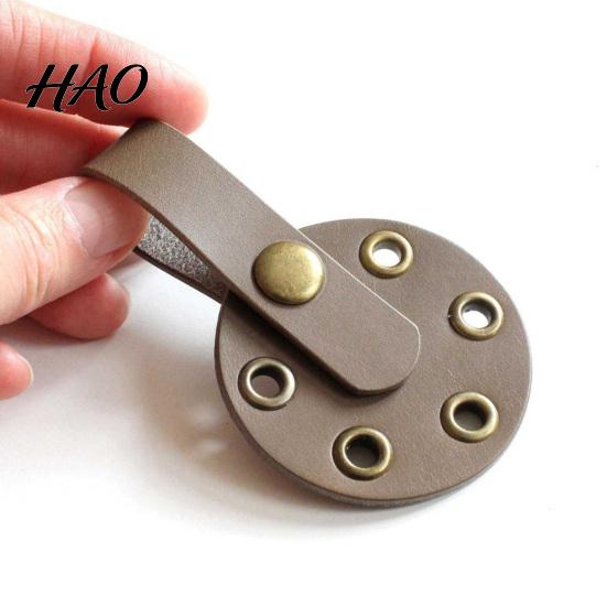 Yarn Splitter with 5 Holes Faux Leather Divider, Knitting Organizer, Portable Round Wool Separator, Crocheting Accessories Tool