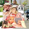 Fashion Spain Female singer B-bad G-Gyal  Four Seasons Blanket Sofa Cover Travel Bed Plush Blanket Office Break Blanket Gift