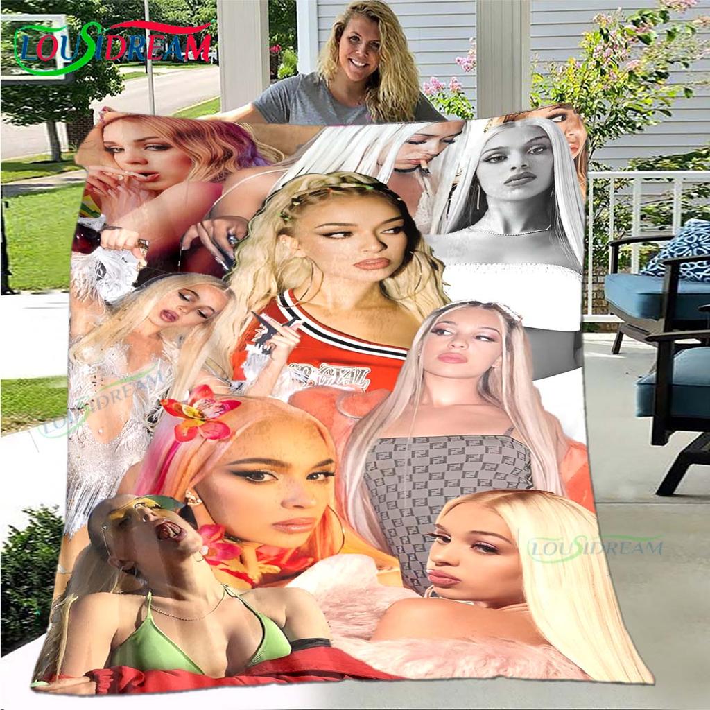 Fashion Spain Female singer B-bad G-Gyal Four Seasons Blanket Sofa Cover Travel Bed Plush Blanket Office Break Blanket Gift